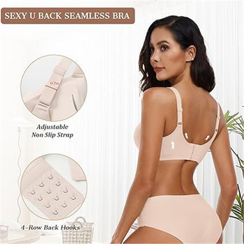 Nylon melltartó, 3/4 kosár, vékony formázott kosár, bélés spandex 30-50%, hátul négy sor kapocs