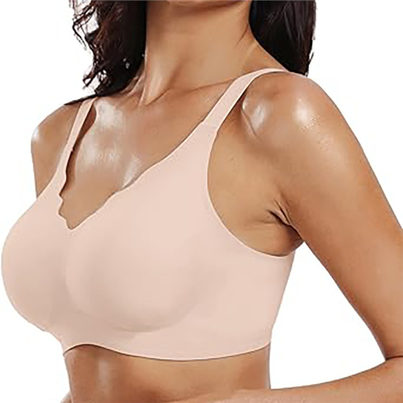 Nylon melltartó, 3/4 kosár, vékony formázott kosár, bélés spandex 30-50%, hátul négy sor kapocs