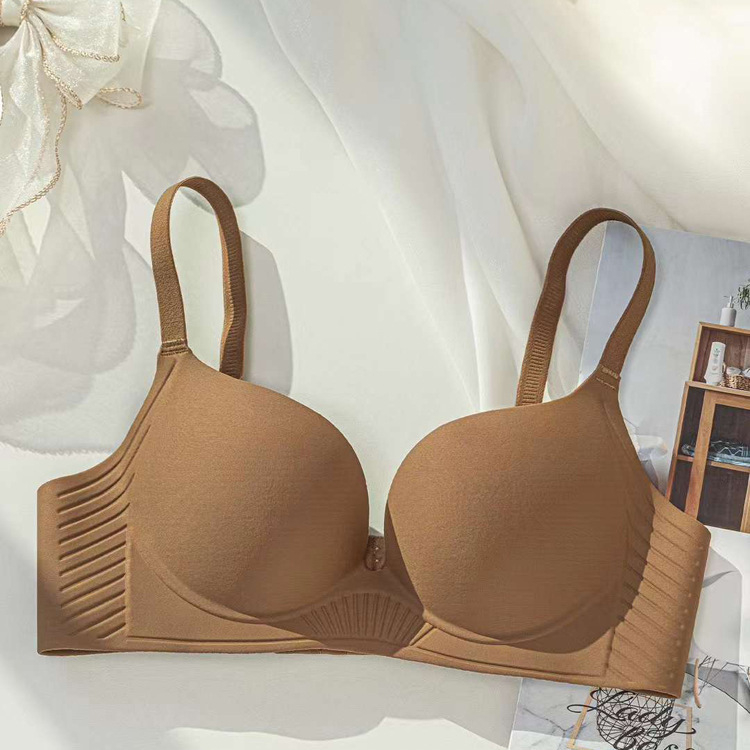 Bezšivni grudnjak za žene, bez žice, push-up, naglašava bočne prsa, 3/4 košarica, seksi