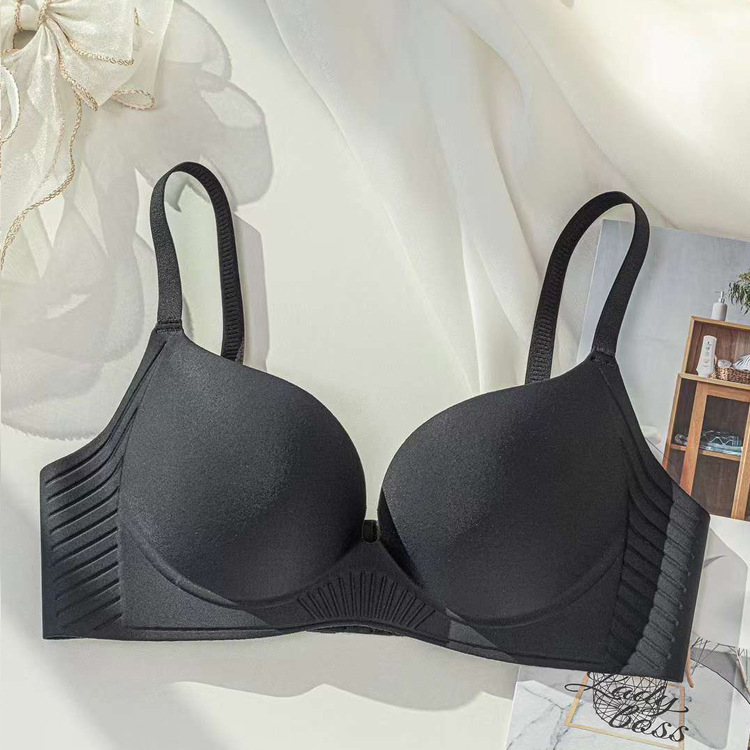 Bezšivni grudnjak za žene, bez žice, push-up, naglašava bočne prsa, 3/4 košarica, seksi