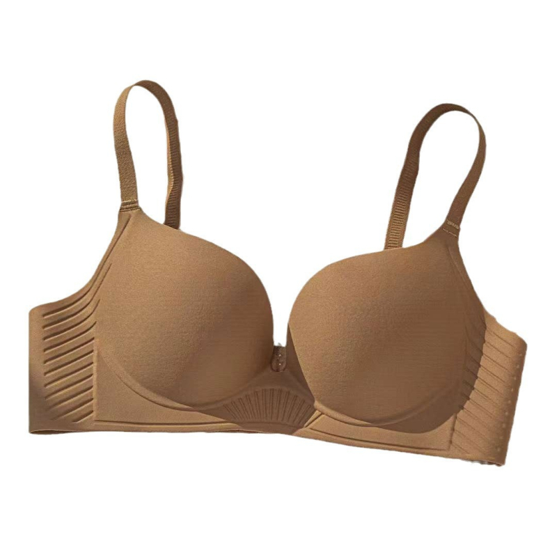 Bezšivni grudnjak za žene, bez žice, push-up, naglašava bočne prsa, 3/4 košarica, seksi