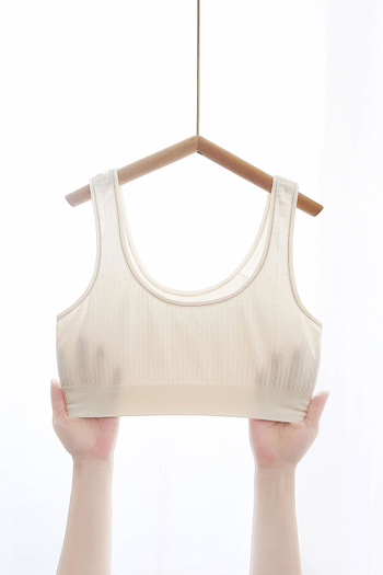 VesStyle jauniešu krūšturis ar fiksētām kaussēm, pilns kauss, plāns veidots kauss ar sūnu, elpojošs muguras dizains, viskozes audums 70-80%