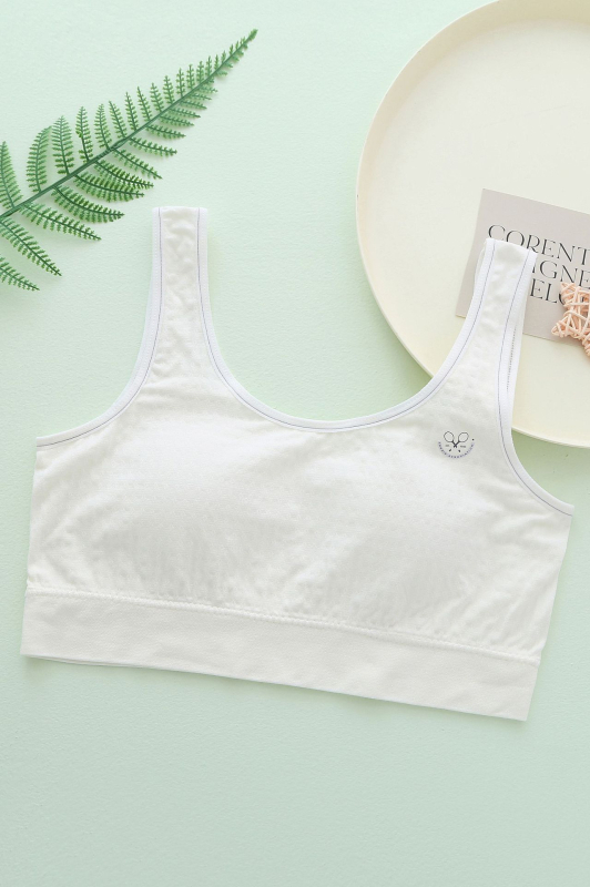 VesStyle jauniešu krūšturis ar fiksētām kaussēm, pilns kauss, plāns veidots kauss ar sūnu, elpojošs muguras dizains, viskozes audums 70-80%