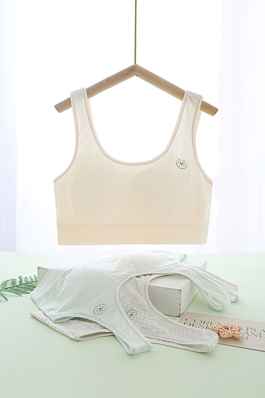 VesStyle jauniešu krūšturis ar fiksētām kaussēm, pilns kauss, plāns veidots kauss ar sūnu, elpojošs muguras dizains, viskozes audums 70-80%