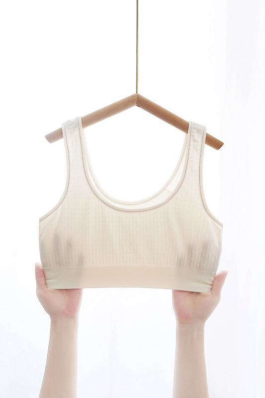 VesStyle jauniešu krūšturis ar fiksētām kaussēm, pilns kauss, plāns veidots kauss ar sūnu, elpojošs muguras dizains, viskozes audums 70-80%