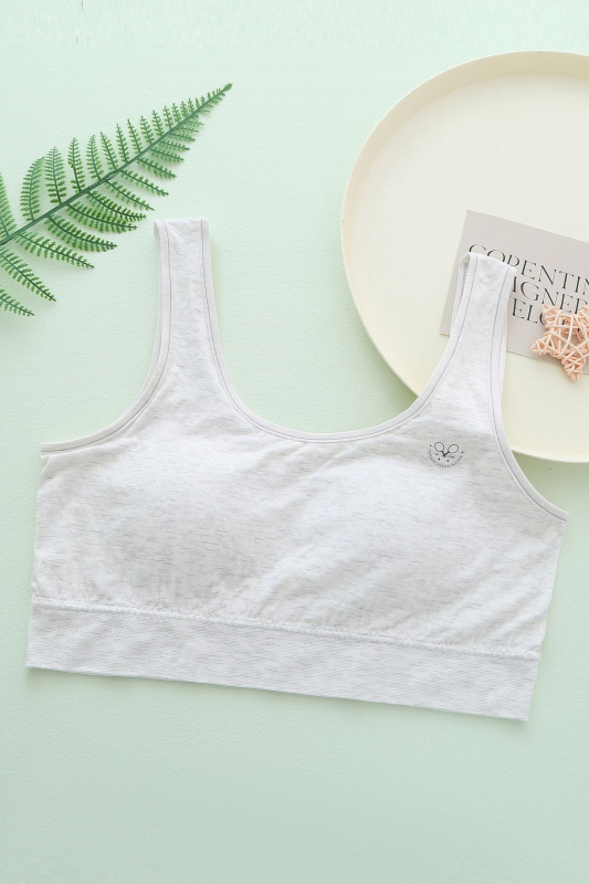 VesStyle jauniešu krūšturis ar fiksētām kaussēm, pilns kauss, plāns veidots kauss ar sūnu, elpojošs muguras dizains, viskozes audums 70-80%