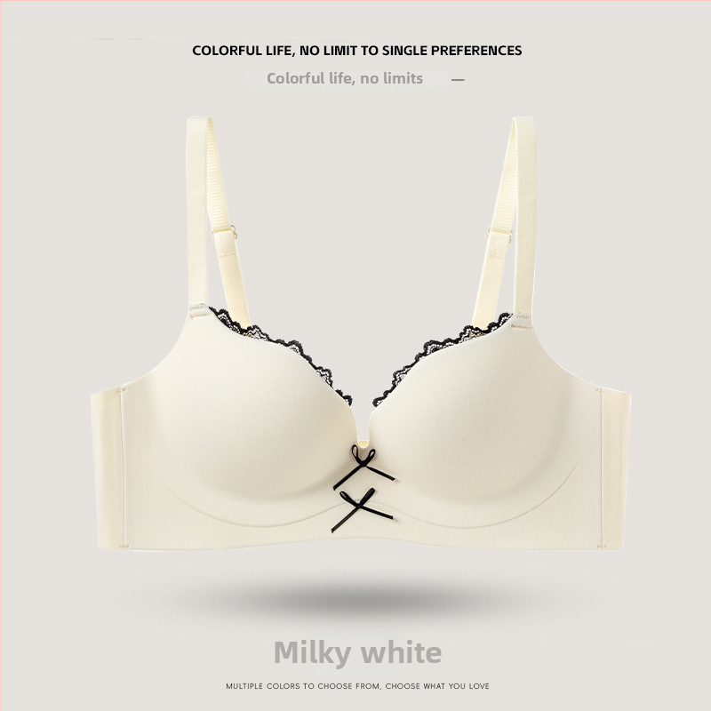 Varratlan melltartó kis mellemre, push-up hatás, 3/4 kosár, légáteresztő