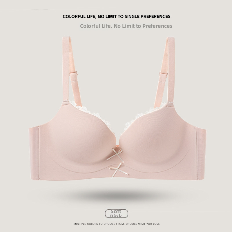 Varratlan melltartó kis mellemre, push-up hatás, 3/4 kosár, légáteresztő