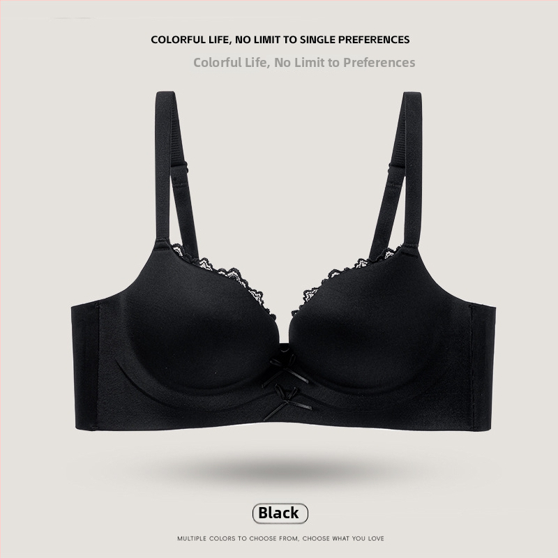 Varratlan melltartó kis mellemre, push-up hatás, 3/4 kosár, légáteresztő