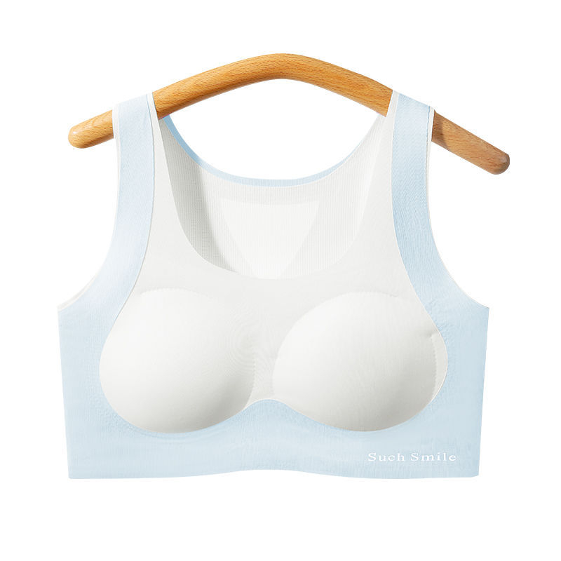 Pubertáskorú lányoknak szánt sportmelltartó (12–15 évesek), teljes kosár, vékony formázott kosár, Nylon alapanyag (70–80%), rögzített kettős pántok, légies és formázó