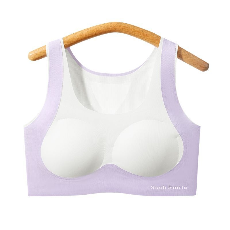 Pubertáskorú lányoknak szánt sportmelltartó (12–15 évesek), teljes kosár, vékony formázott kosár, Nylon alapanyag (70–80%), rögzített kettős pántok, légies és formázó