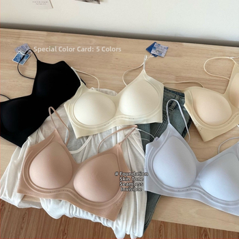 Donje rublje od ice-silk s finim svjetlucavim trakama, bezšivne stražnje, lagani ljetni top-bra