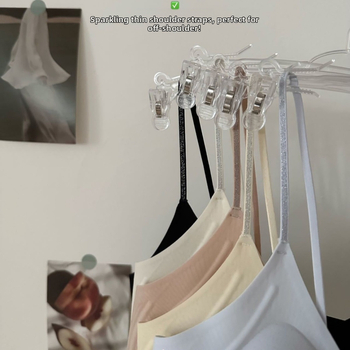 Donje rublje od ice-silk s finim svjetlucavim trakama, bezšivne stražnje, lagani ljetni top-bra