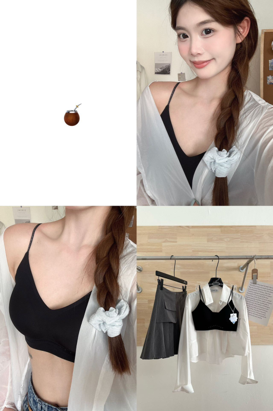 Donje rublje od ice-silk s finim svjetlucavim trakama, bezšivne stražnje, lagani ljetni top-bra