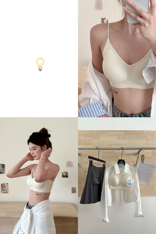 Donje rublje od ice-silk s finim svjetlucavim trakama, bezšivne stražnje, lagani ljetni top-bra