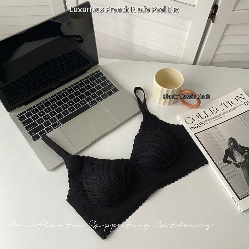 Franču mežģīņu push-up krūšturis mazam krūtīm, 3/4 kauss, plānas formētas kupas, galvenais materiāls neilons, odere spandex, fiksētas dubultās siksnas