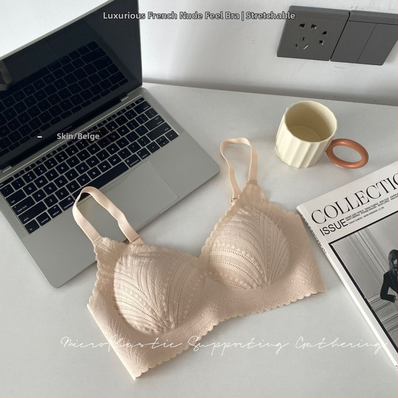 Franču mežģīņu push-up krūšturis mazam krūtīm, 3/4 kauss, plānas formētas kupas, galvenais materiāls neilons, odere spandex, fiksētas dubultās siksnas