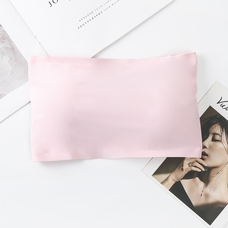 Ice Silk/Nylon bezplecu top, elpojošs, pret slīdēšanu, neizskatās zem apģērba, pilnas krūšu kupas ar plāniem veidotiem kupām, vasara 2024