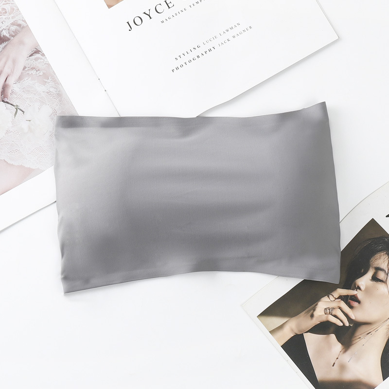 Ice Silk/Nylon bezplecu top, elpojošs, pret slīdēšanu, neizskatās zem apģērba, pilnas krūšu kupas ar plāniem veidotiem kupām, vasara 2024