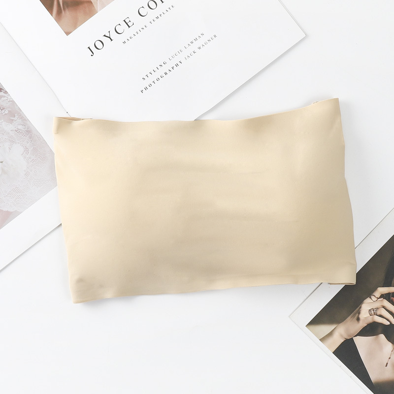 Ice Silk/Nylon bezplecu top, elpojošs, pret slīdēšanu, neizskatās zem apģērba, pilnas krūšu kupas ar plāniem veidotiem kupām, vasara 2024