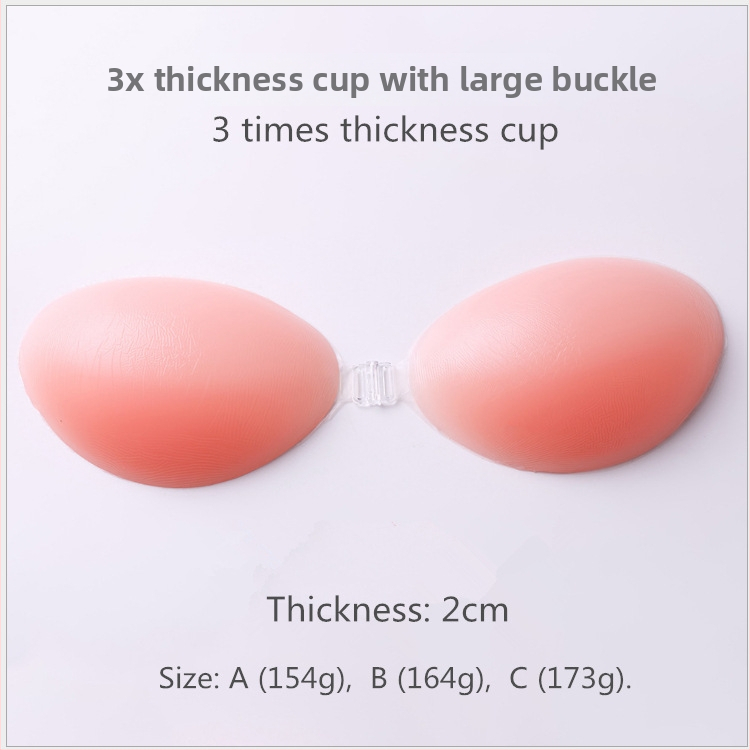 Silikónová podprsenka bez ramienok, 3/4 košíčky, tenké tvarované košíčky, predné zapínanie