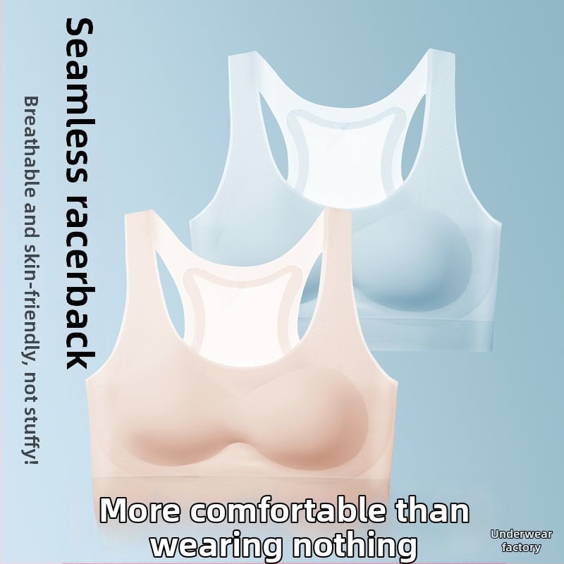 Ice Silk sporta krūšturis vestes stilā pusaudžēm ar pilniem kausiem no putām, bez stieples