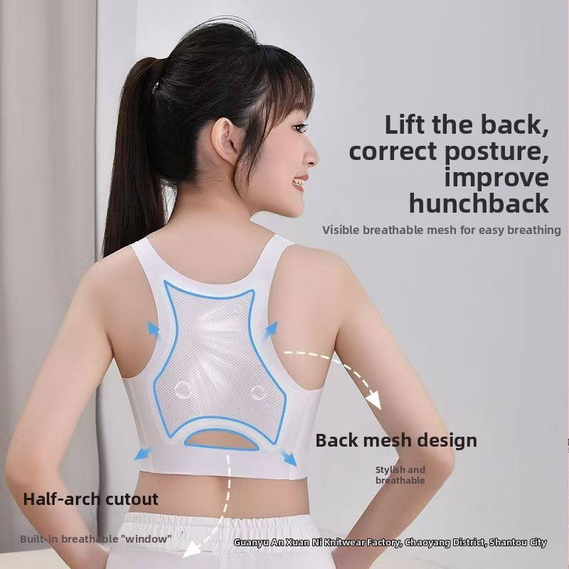 Ice Silk sporta krūšturis vestes stilā pusaudžēm ar pilniem kausiem no putām, bez stieples