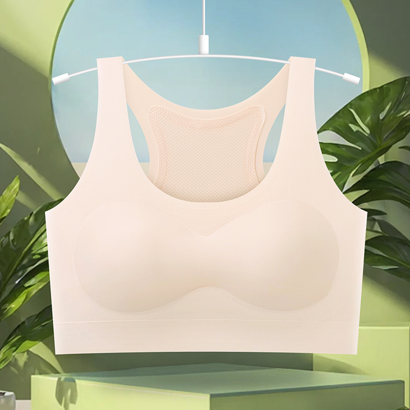 Ice Silk sporta krūšturis vestes stilā pusaudžēm ar pilniem kausiem no putām, bez stieples