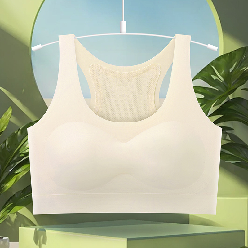 Ice Silk sporta krūšturis vestes stilā pusaudžēm ar pilniem kausiem no putām, bez stieples