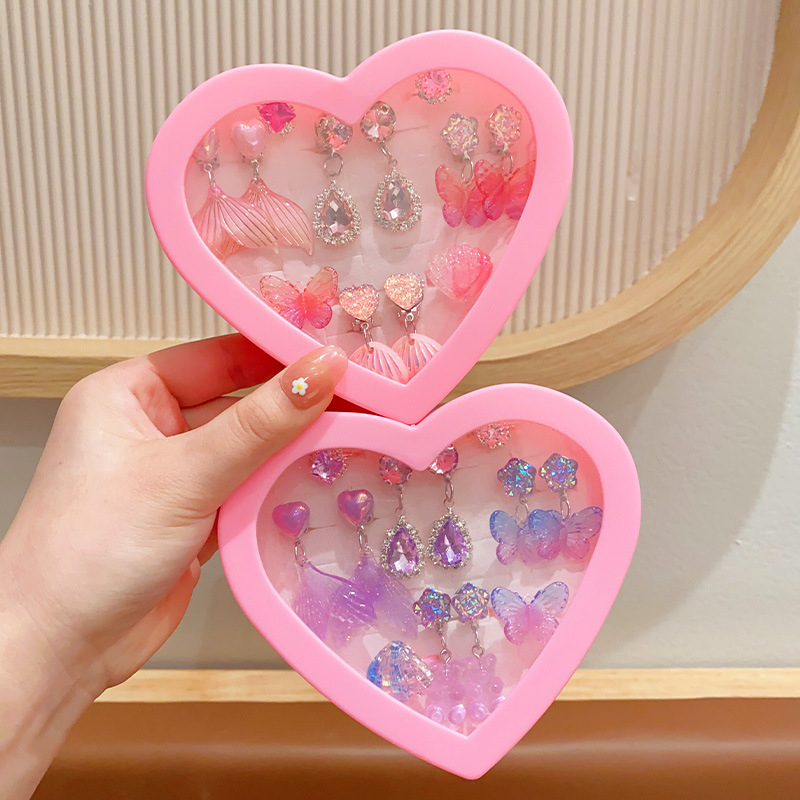 Laste U-kujuline kõrvarõngas klips, merineitsi saba motiiv, käsitöö, materjal: plastik/resiin