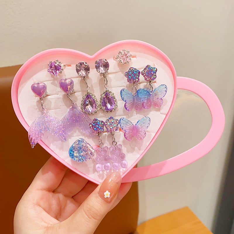 Laste U-kujuline kõrvarõngas klips, merineitsi saba motiiv, käsitöö, materjal: plastik/resiin