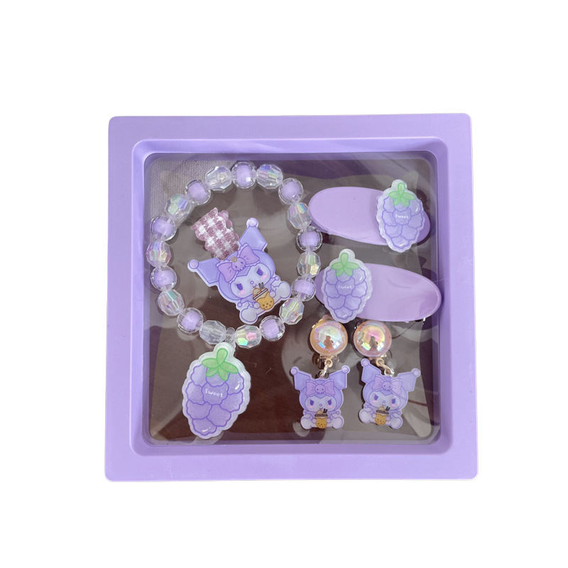 Детски акрилни клипчета за коса, ръчна изработка, форми плодове и сладолед, страничен клип, възможност за лого