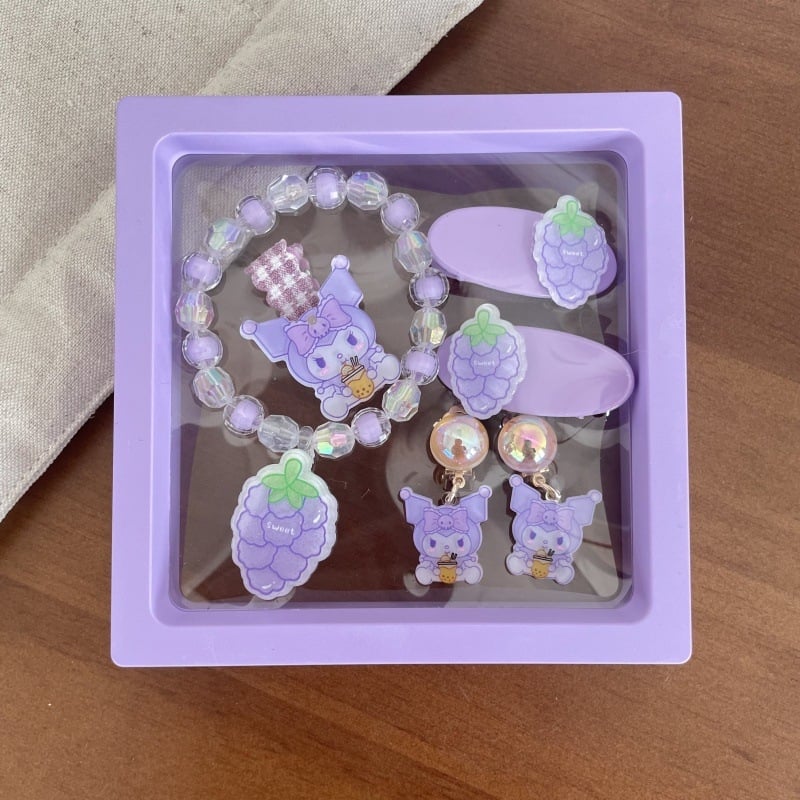 Детски акрилни клипчета за коса, ръчна изработка, форми плодове и сладолед, страничен клип, възможност за лого