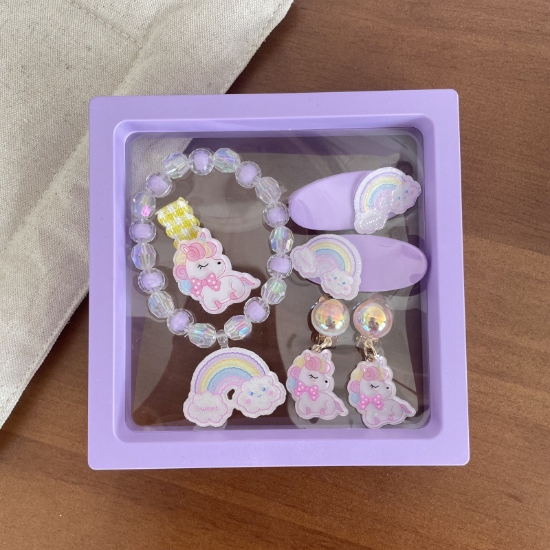 Детски акрилни клипчета за коса, ръчна изработка, форми плодове и сладолед, страничен клип, възможност за лого