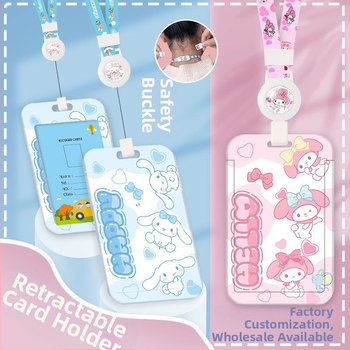 Školska kartica držač s izvlačnim naramdžom za učenike osnovne škole — Marka Looking for a bear, Materijal Plastika, Stil Kreativni Trend