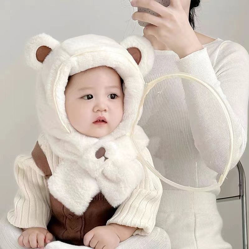 Интегрирана бебешка шапка с заешка козина за зимна топлина — основна тъкан 31-50%, пускане през зима 2025