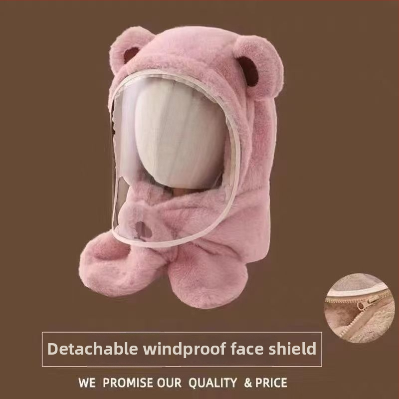 Интегрирана бебешка шапка с заешка козина за зимна топлина — основна тъкан 31-50%, пускане през зима 2025