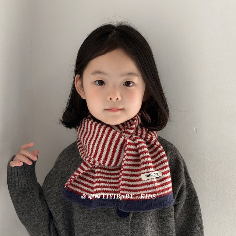 Детски шал от вълна за зимата, плетено по технология warp-knitting, с мрежест модел, унисекс