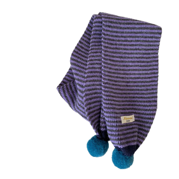 Παιδικό φουλάρι με ρίγες και μοτίβο μπλοκ, Warp-knit πολυεστέρας – LADY BUG, Χειμερινή ζεστασιά, Γρήγορο στέγνωμα, Αυτοθερμάνση, Προστασία από σκόνη