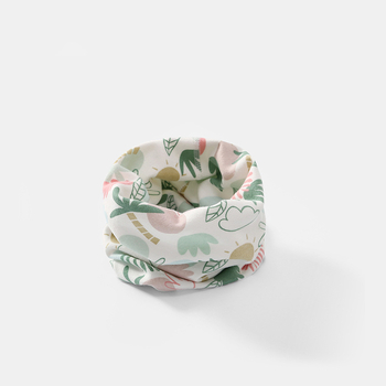 Детски памучен шал с карикатурен принт, дълга тръбна форма, печат върху гладка тъкан, за пролет, есен и зима