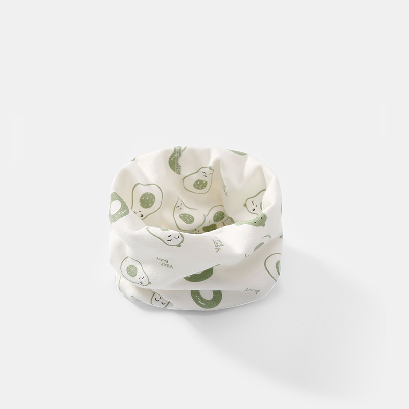 Детски памучен шал с карикатурен принт, дълга тръбна форма, печат върху гладка тъкан, за пролет, есен и зима