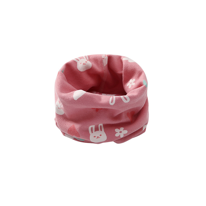 Детски памучен шал с карикатурен принт, дълга тръбна форма, печат върху гладка тъкан, за пролет, есен и зима