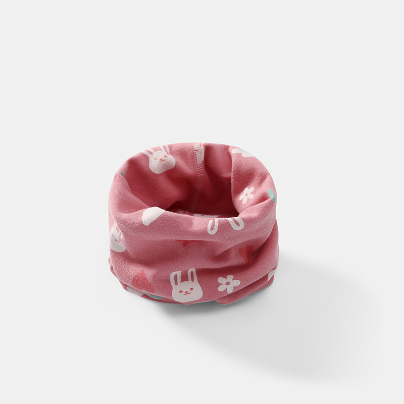 Детски памучен шал с карикатурен принт, дълга тръбна форма, печат върху гладка тъкан, за пролет, есен и зима