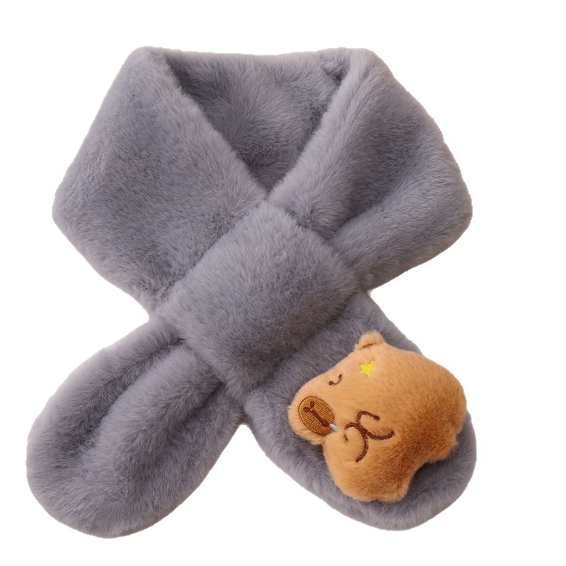 Παιδικό κασκόλ, Unisex, Πολυεστέρας, Warp-πλεκτό, Μονόχρωμο μοτίβο, Κρατά ζεστά το σώμα σας το φθινόπωρο και το χειμώνα