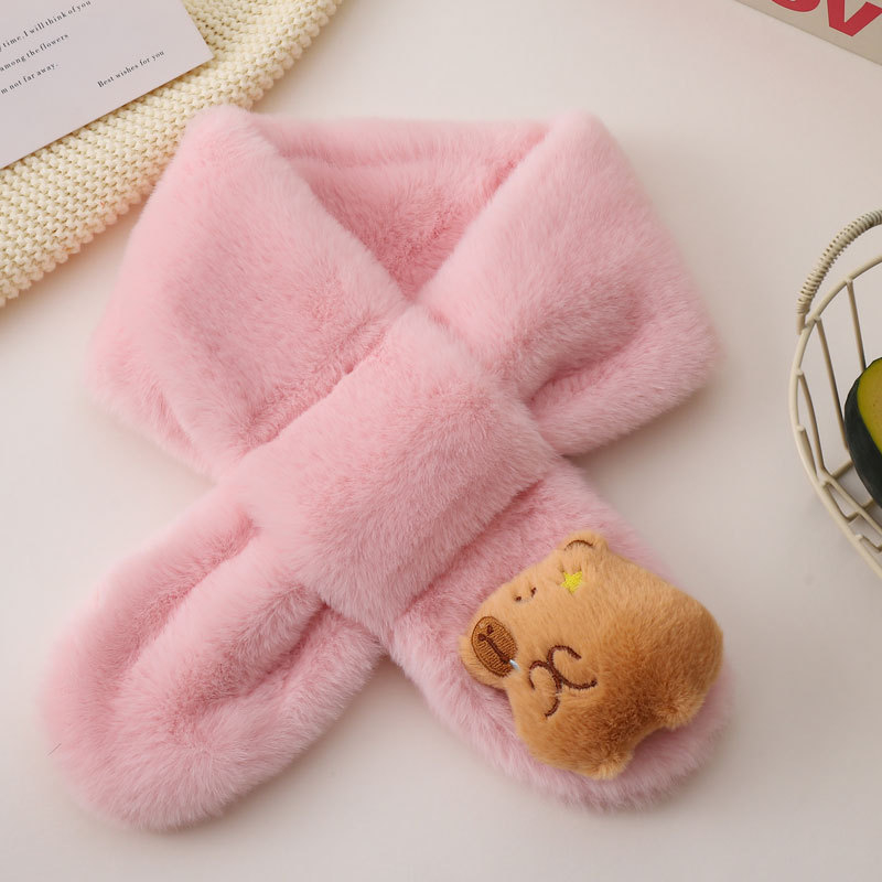 Παιδικό κασκόλ, Unisex, Πολυεστέρας, Warp-πλεκτό, Μονόχρωμο μοτίβο, Κρατά ζεστά το σώμα σας το φθινόπωρο και το χειμώνα