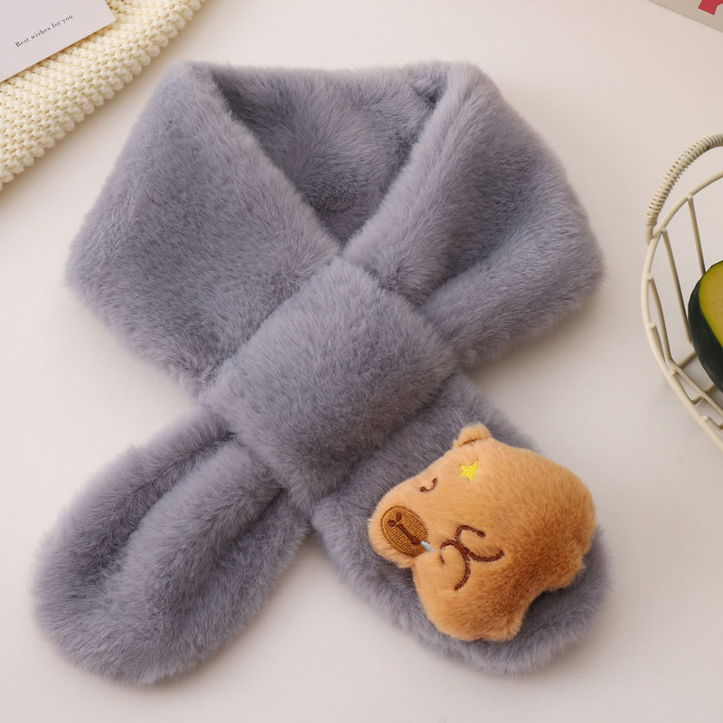 Παιδικό κασκόλ, Unisex, Πολυεστέρας, Warp-πλεκτό, Μονόχρωμο μοτίβο, Κρατά ζεστά το σώμα σας το φθινόπωρο και το χειμώνα