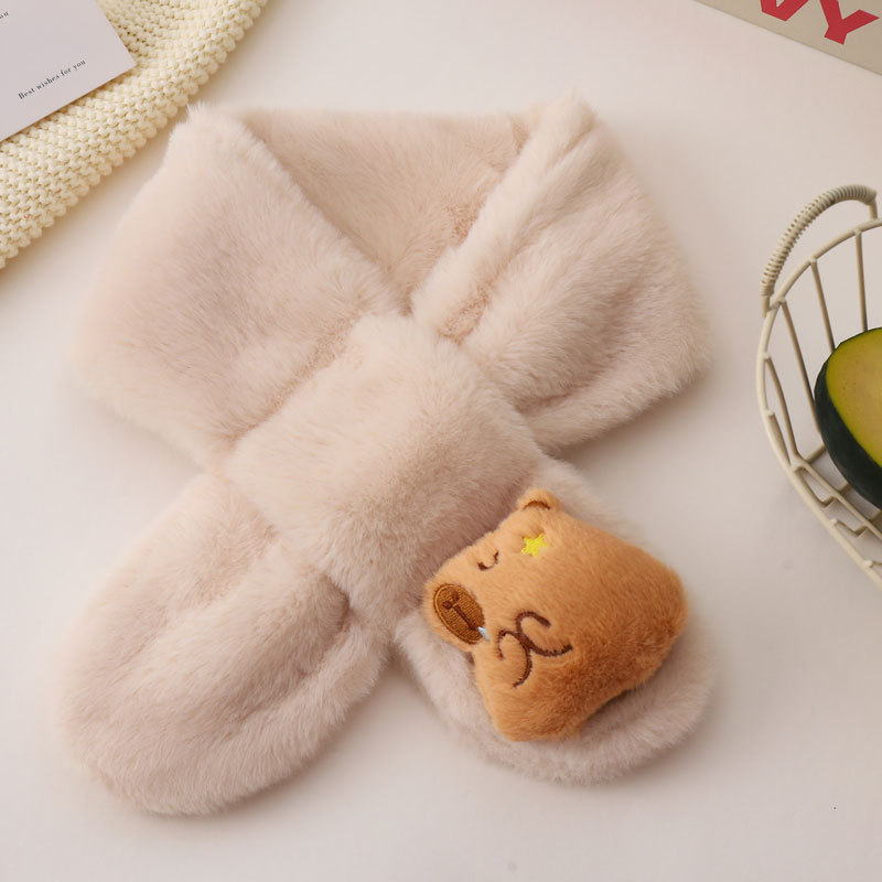 Παιδικό κασκόλ, Unisex, Πολυεστέρας, Warp-πλεκτό, Μονόχρωμο μοτίβο, Κρατά ζεστά το σώμα σας το φθινόπωρο και το χειμώνα