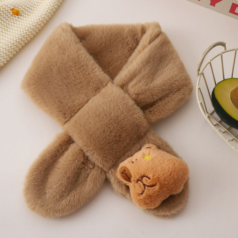 Παιδικό κασκόλ, Unisex, Πολυεστέρας, Warp-πλεκτό, Μονόχρωμο μοτίβο, Κρατά ζεστά το σώμα σας το φθινόπωρο και το χειμώνα