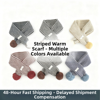 Παιδικός κασκόλ, χειμερινό, unisex, ριγέ, ορθογώνιο σχήμα