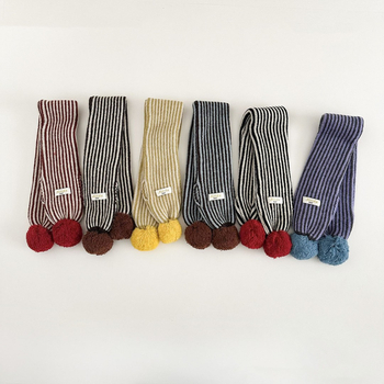 Παιδικός κασκόλ, χειμερινό, unisex, ριγέ, ορθογώνιο σχήμα